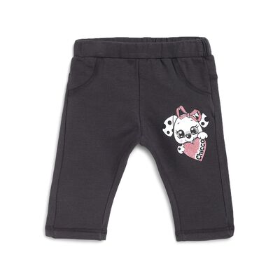 Girls Black Fleece Leggings